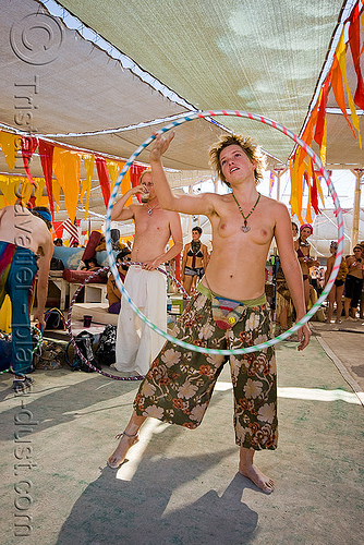 Gabrielle with hula hoop - burning man 2008