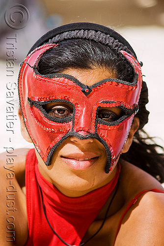 Masked Girl - burning man 2008