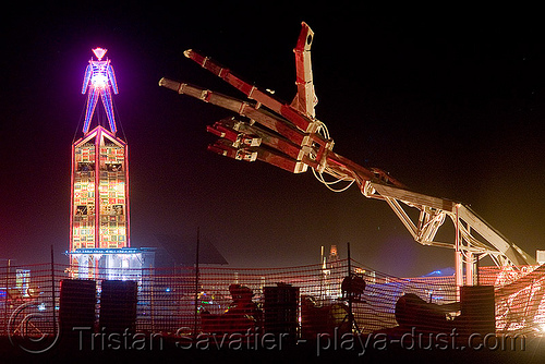 Hand of Man (and The Man) - burning man 2008