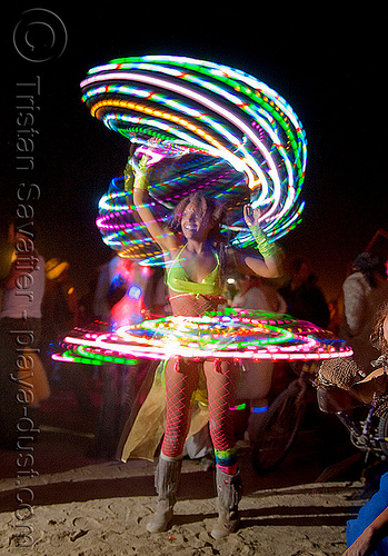 Light Hula Hooper - Michele - burning man 2008