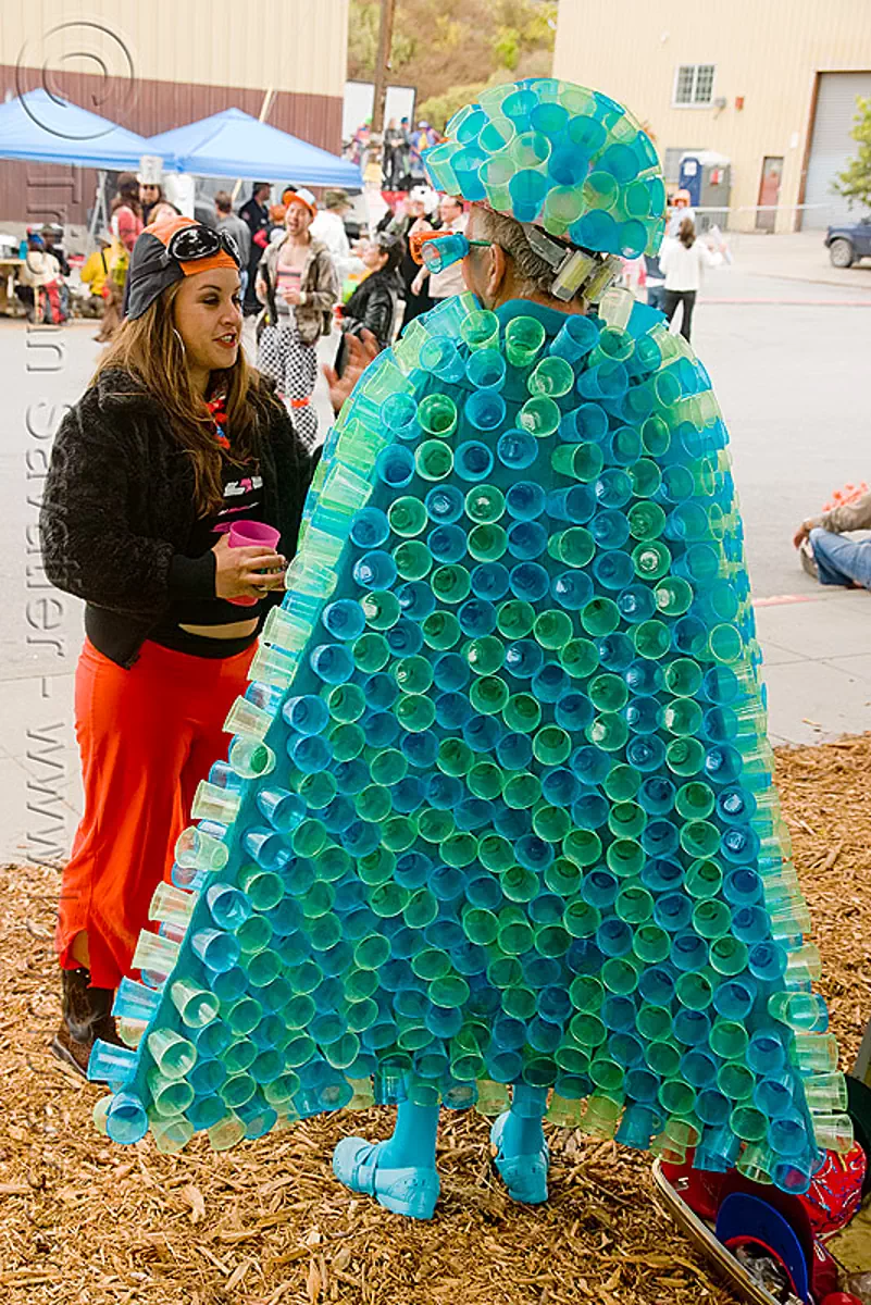 uncle ira - burning man decompression 2009 (san francisco), costume, plastic cups