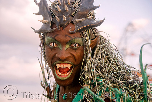 cat-eye contact lenses - vampire - burning man 2008