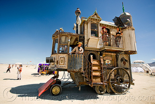 neverwas haul victorian steampunk art car burning man festival 2010