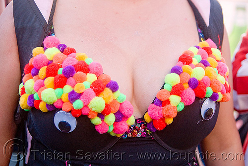 cleavage and fuzzy balls, fur balls, fuzzy balls, lovevolution, woman