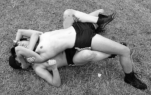 girls wrestling - gay pride celebration in dolores park, gay pride festival, girls, topless, women wrestling