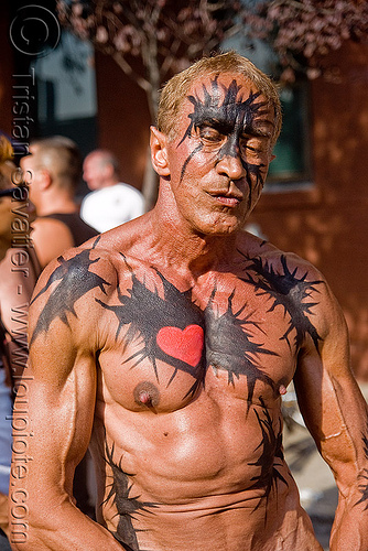 man with body painting - folsom street fair 2009 (san francisco), man