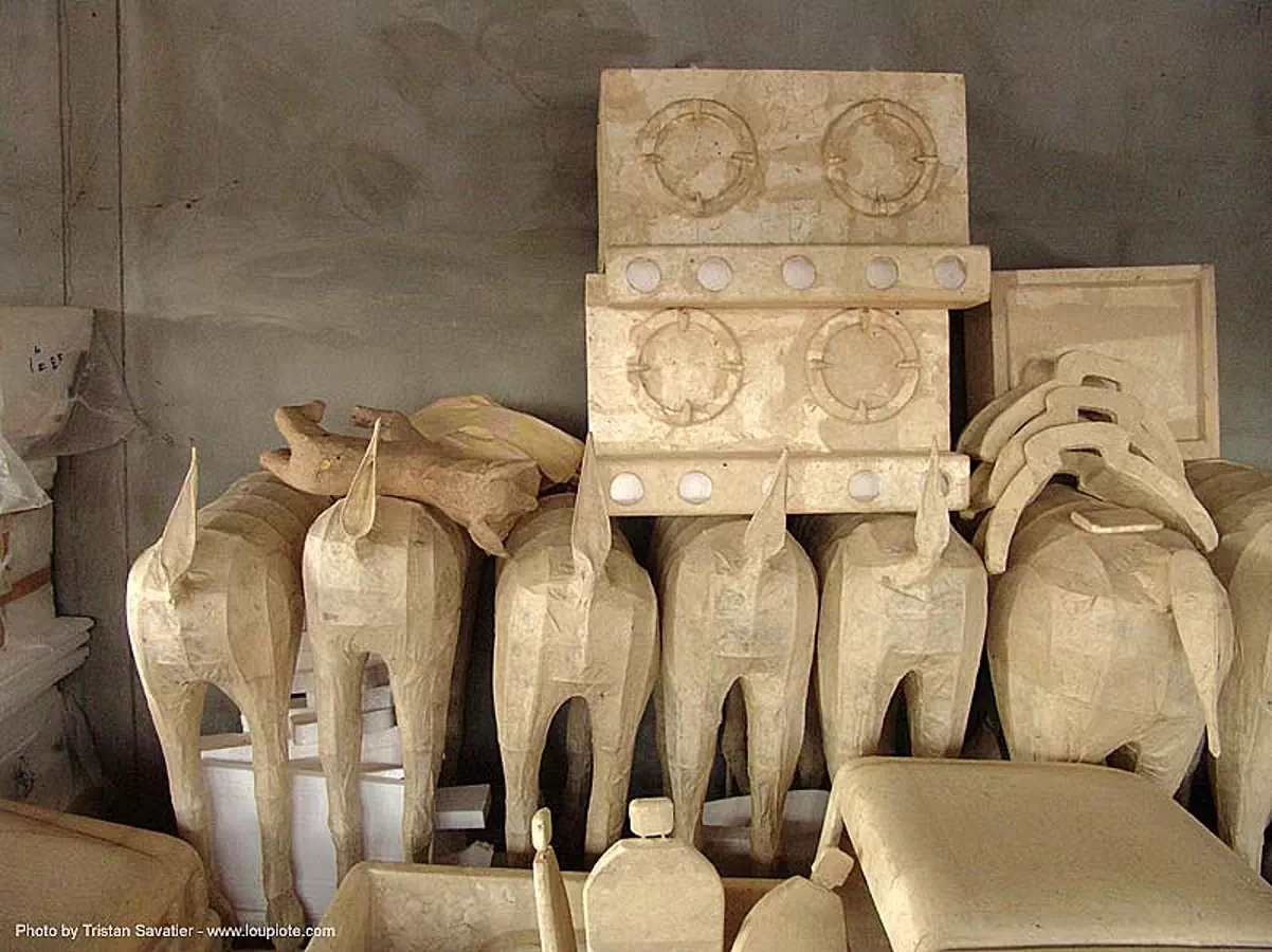 chinese funeral paper offerings, animals