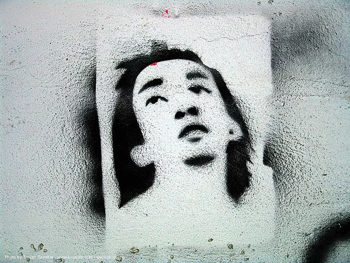 stencil - abandoned hospital (presidio, san francisco) - phsh, abandoned building, decay, graffiti, presidio hospital, presidio landmark apartments, trespassing, urban exploration