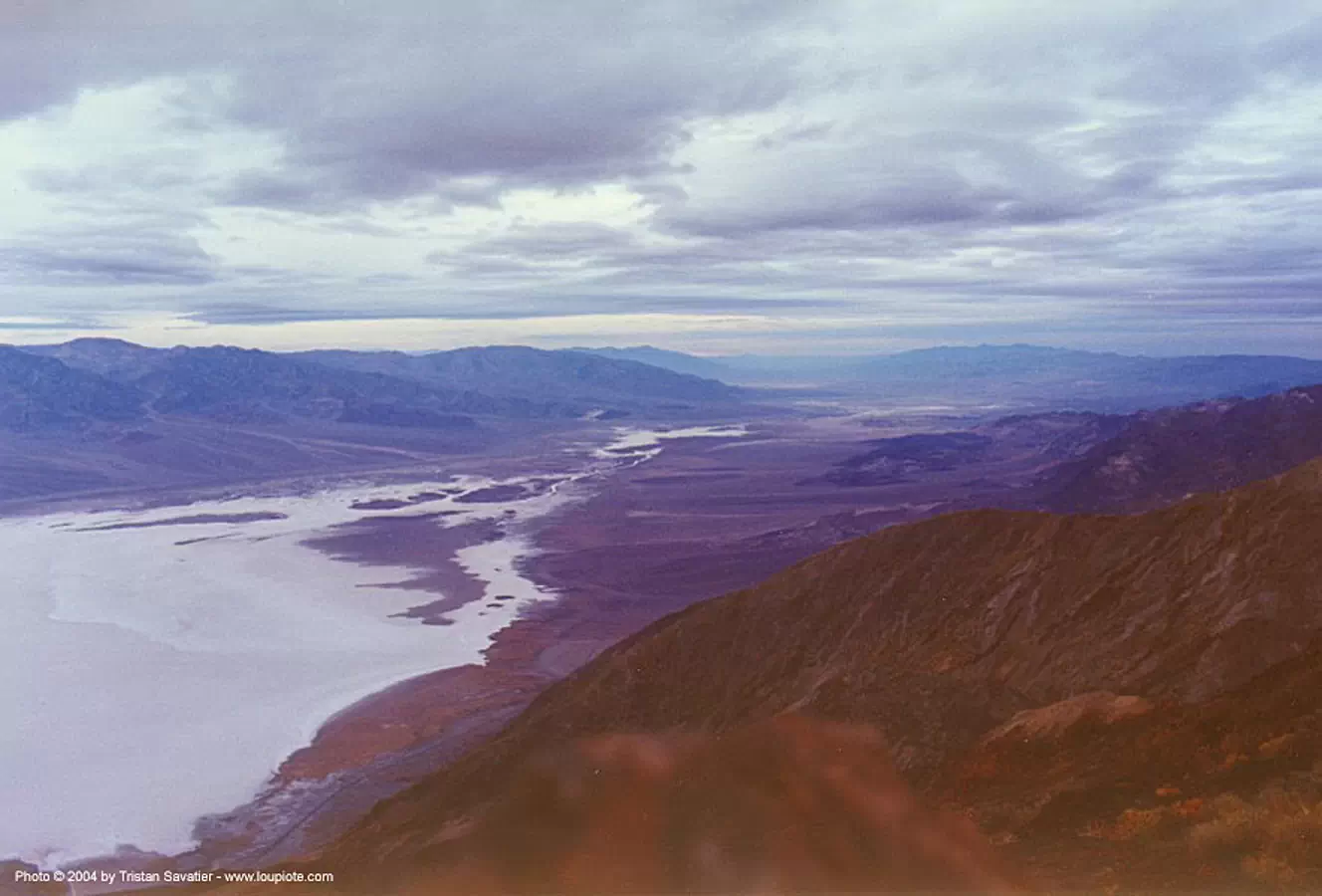 death valley - bad-water salt lake view from dantes point, bad water, dante's point, desert, salar, stock photo