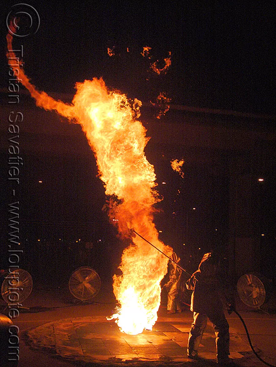 pillar of fire - column, burning, fire art, fire arts festival, flame, nate smith, the crucible, stock photo