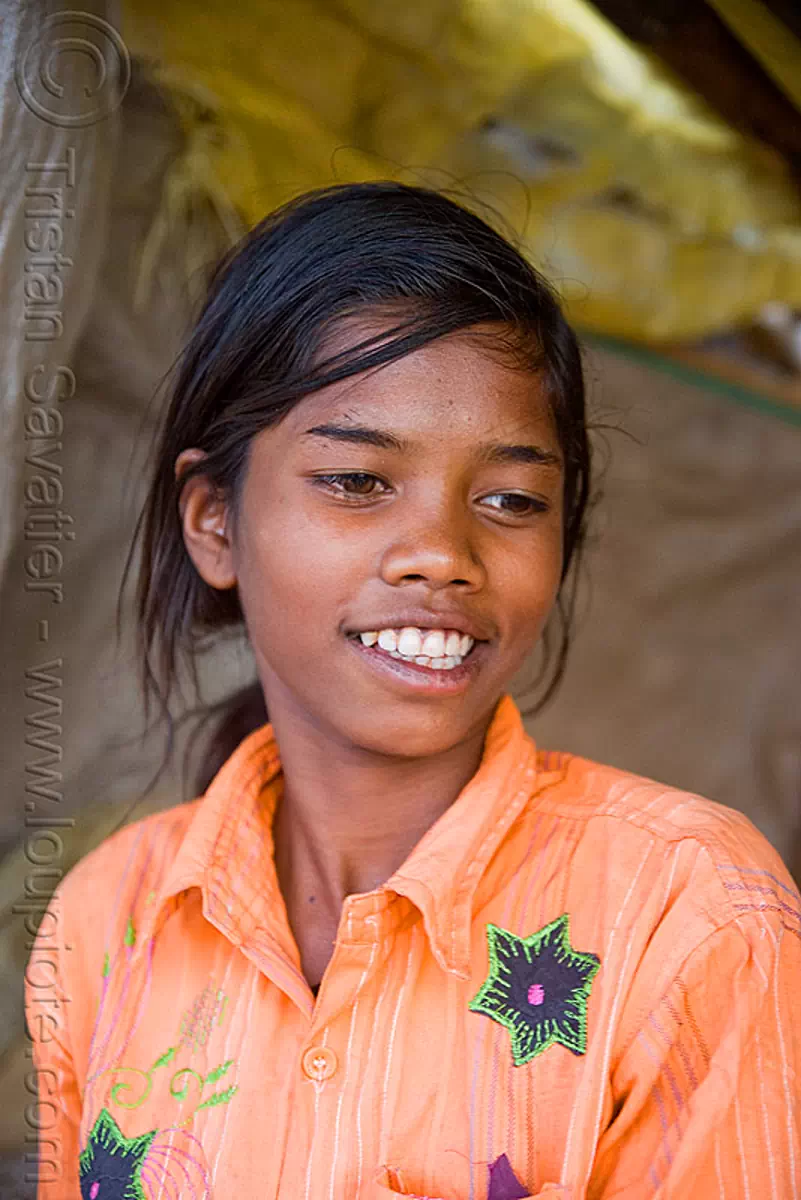 young girl - mandu (india), mandav, stock photo