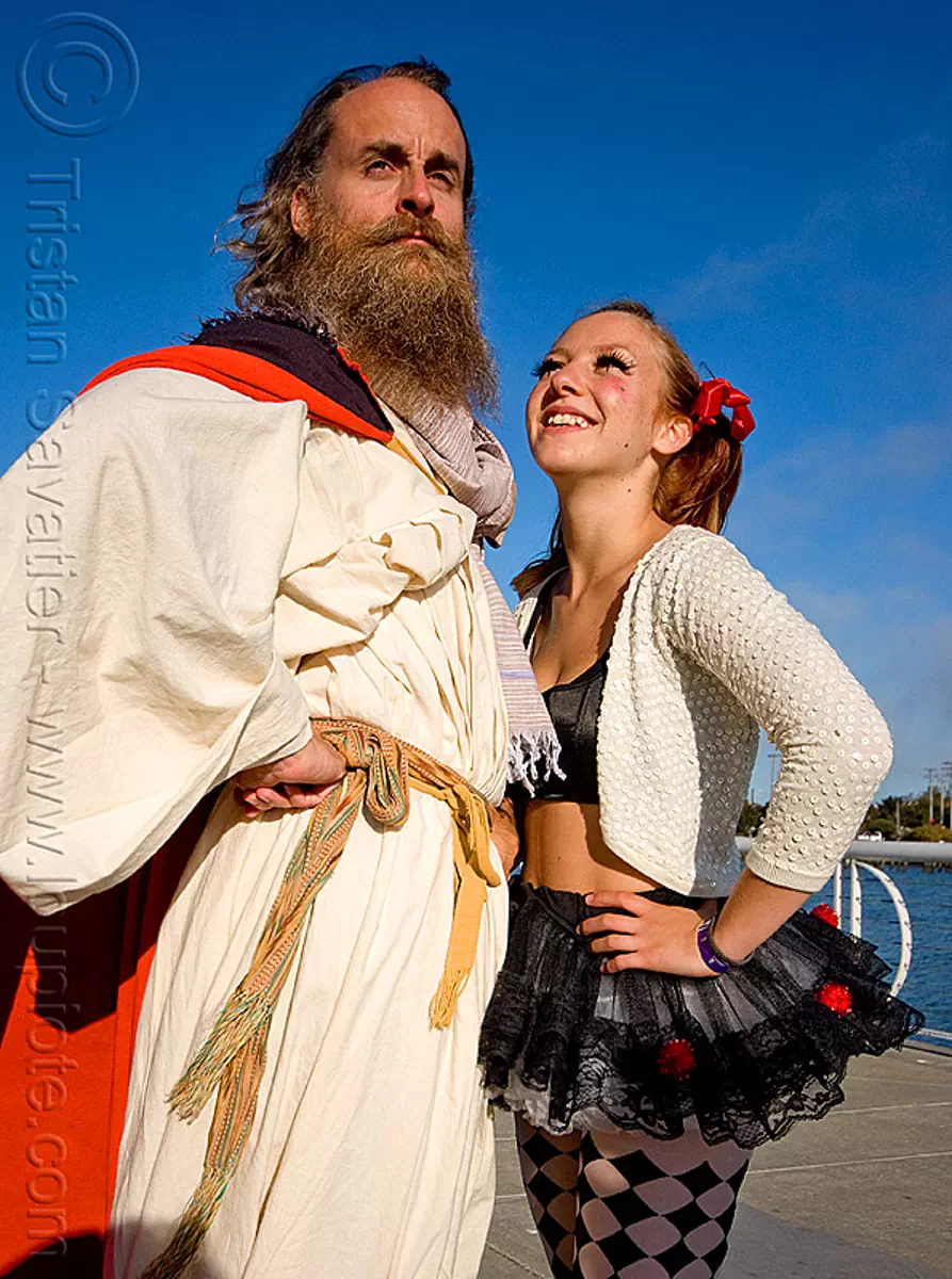 randal and catie - superhero street fair (san francisco), islais creek promenade, man, randal alan smith, randal smith, stock photo