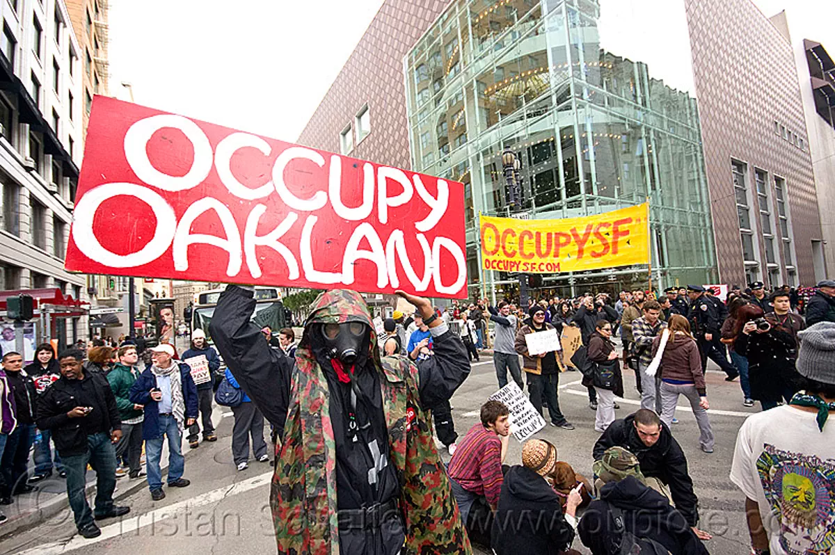 occupy oakland - occupy SF, black friday, demonstration, demonstrators, ows, protest, protesters, sign, street, union square
