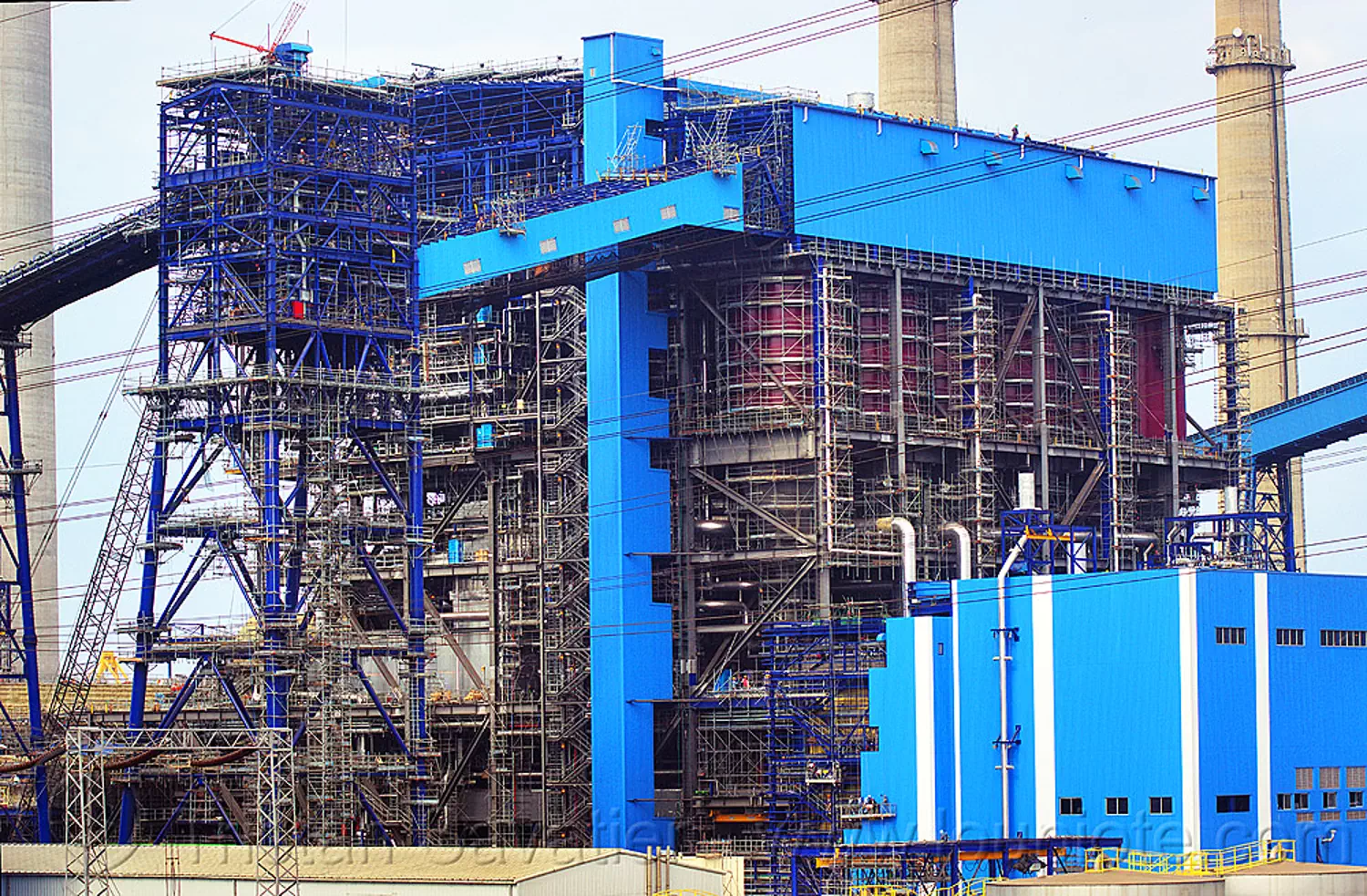 power plant - paiton complex (java), coal fired, electricity, energy, factory, industrial, power generation, power station, stock photo