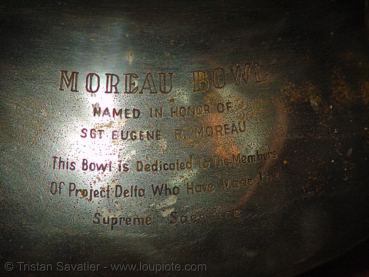 the moreau bowl  - meditation bowl gong - metal - po nagar cham towers (nha trang) - vietnam, cham temples, eugene moreau, memorial, metal bowl, project delta, ritual bowl gong, temple, stock photo