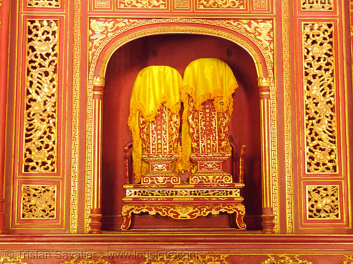 hue citadelle - precious memorial stones - vietnam, forbidden city, hu&eacute;, stock photo