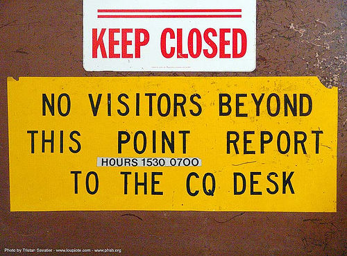 no-visitors - Abandoned Hospital (Presidio, San Francisco) - phsh