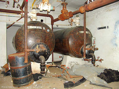 tanks - basement - abandoned hospital (presidio, san francisco) - phsh