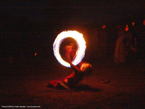 fire-dancer - rainbow gathering - hippie