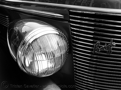 1937 buick century - headlight - the american dream, 1937, american dream, automobile, buick century, classic car, front, hardlight, johnny stokes