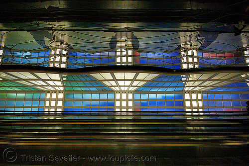 chicago O'hare international airport - pedestrian tunnel - reflections, o'hare, ord, reflection