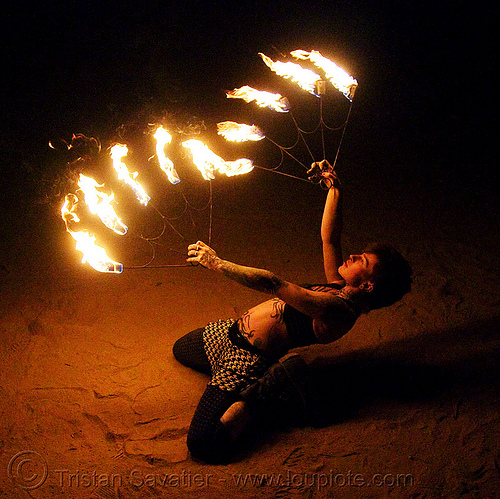 My friend Leah is a San Francisco tattoo artist and fire performer.