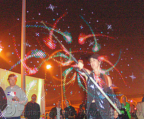 strobe LED staff