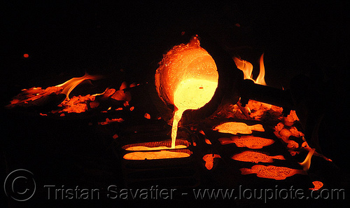 foundry - molten metal - crucible