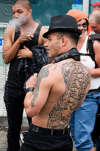 Back tattoo - "Dore Alley" - "Up Your Alley Fair" (San Francisco)