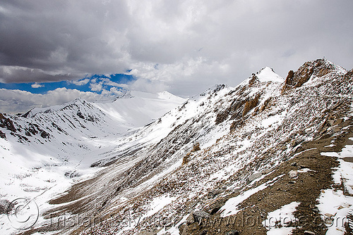 close from the top - khardungla pass - ladakh (india)