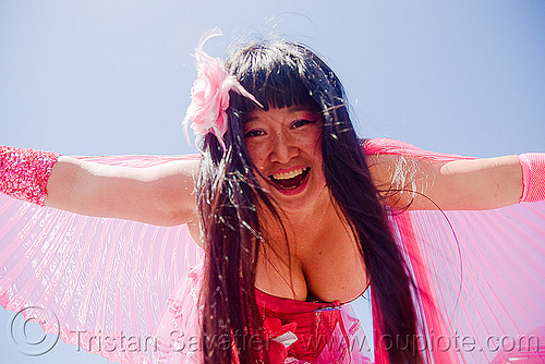 suzi chang superhero street fair san francisco asian woman Cleavage