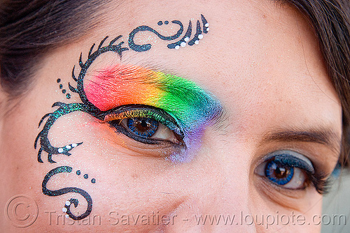 Rainbow Eye Makeup. Gay Pride (San Francisco)