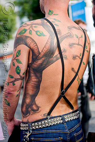 back tattoo tree. tree tattoo back piece