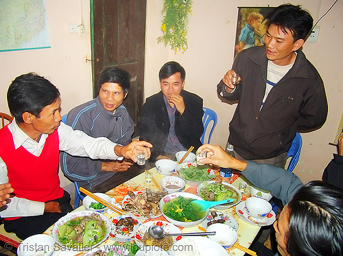 dog meat dinner - celebrating a good dog dinner! - thịt ch&oacute; - vietnam