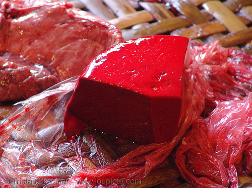 raw blood cake - vietnam