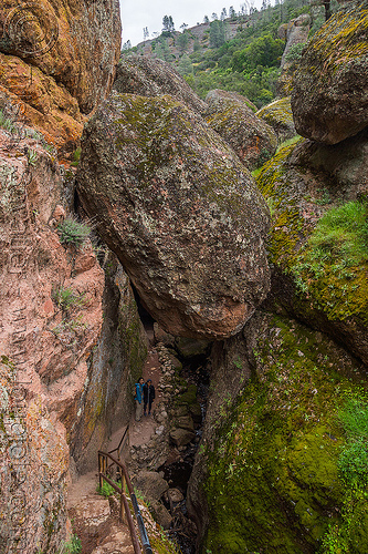 bear gulch cave trail - pinnacles national park (california), gulch, hiking, landscape, moss, pinnacles national park, talus cave, trail, woman