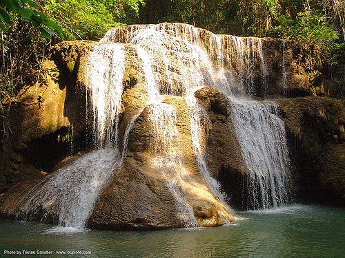 beautiful waterfall (thailand), cascade, cave formations, falls, speleothems, tufa waterfall