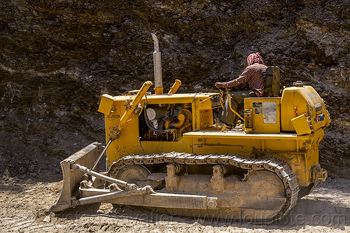 beml bd50 bulldozer (india), at work, bd50, beml, bulldozer, landslide, man, road construction, roadwork, worker, working