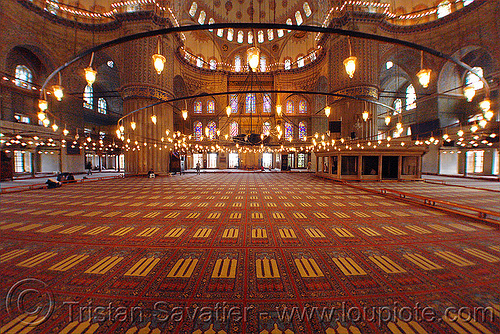 blue mosque - interior (istanbul), architecture, blue mosque, carpet, fisheye, inside, interior, islam, istanbul, sultanahmet