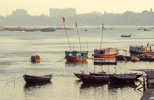 boats on ganga river in varanasi (india), ganga, ganges river, river boats, varanasi