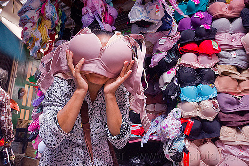 bra shop merchant - yogyakarta, bras, lingerie, mask, merchant, shop, store, vendor, woman, zombie