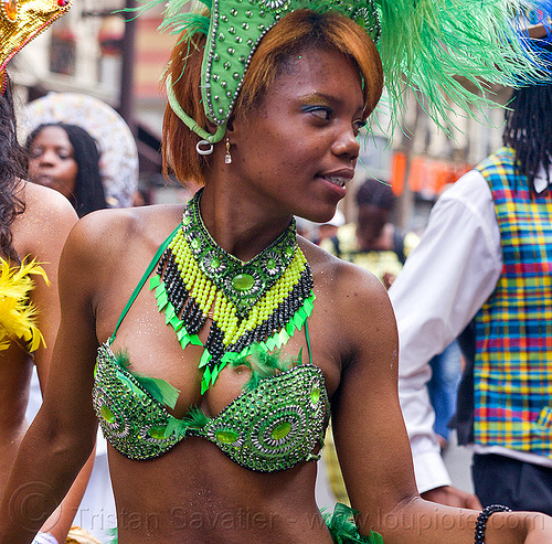 brazilian carnaval costume, brazilian, carnaval tropical, costume, dancing, feathers, headdress, necklace, parade, woman
