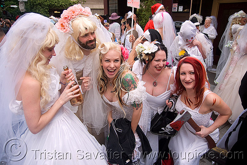 brides of march (san francisco), bride, brides of march, wedding dress, white, woman
