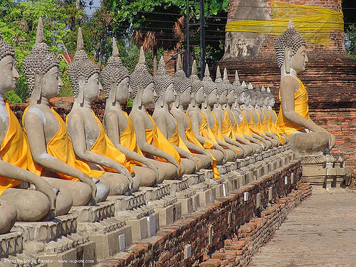 พระพุทธรูป - buddha statues raw - อุทยาน ประวัติศาสตร์ สุโขทัย - เมือง เก่า สุโขทัย - sukhothai - thailand, buddha image, buddha statue, buddhism, buddhist temple, cross-legged, identical, row, sculpture, sukhothai, wat, พระพุทธรูป, อุทยาน ประวัติศาสตร์ สุโขทัย, เมือง เก่า สุโขทัย