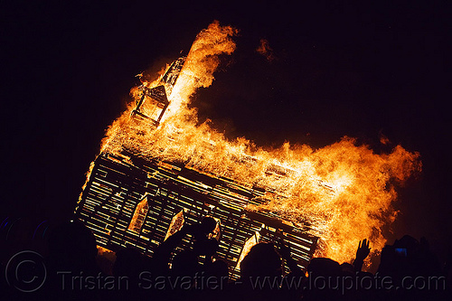 burning man - church trap on fire, burning man at night, church trap, fire, rebekah waites