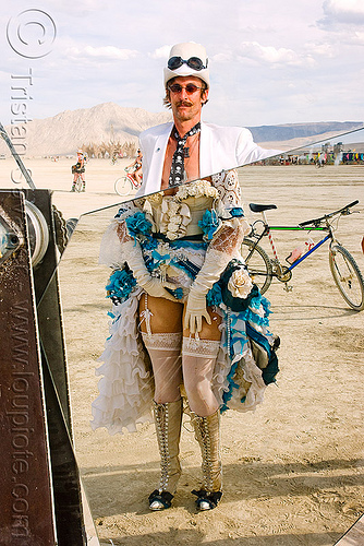 burning man - metamorphosis by alex andre thevenot, alex andre thevenot, garters, man, metamorphosis, mirror, queen marie antoinette, victorian fashion, woman, yanina