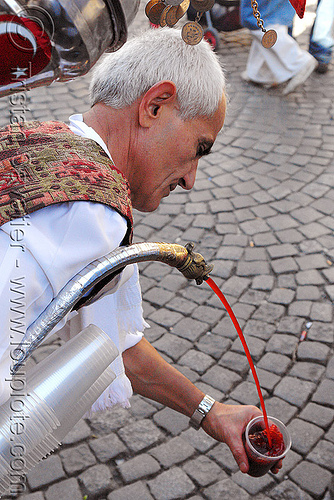 cherry juice - street vendor, bazaar, cherry juice, cup, istanbul, man, pouring, street seller, street vendor