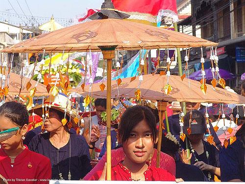 เชียงใหม่ - chiang mai - สงกรานต์ - songkran festival (thai new year) - thailand, chiang mai, songkran, thai new year, umbrellas, สงกรานต์, เชียงใหม่