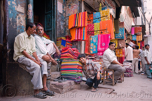 cloth stores - street bazar - delhi (india), bazar, cloth, delhi, shop, stores