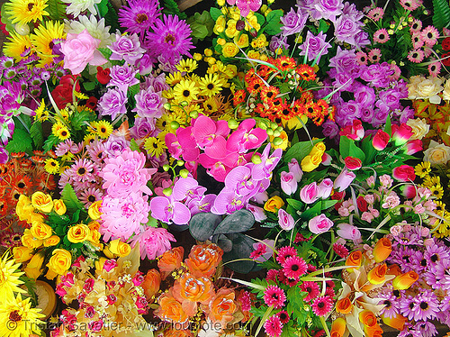 colorful artificial flowers, artificial flowers, colorful, fake flowers, hué